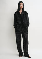 Classic crochet shirt black