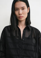 Classic crochet shirt black