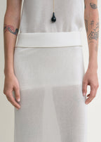 Long knit skirt white