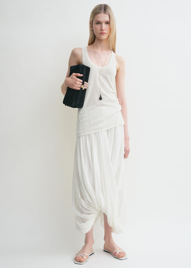 Cocoon skirt white petite