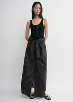 Striped summer tunic black/white