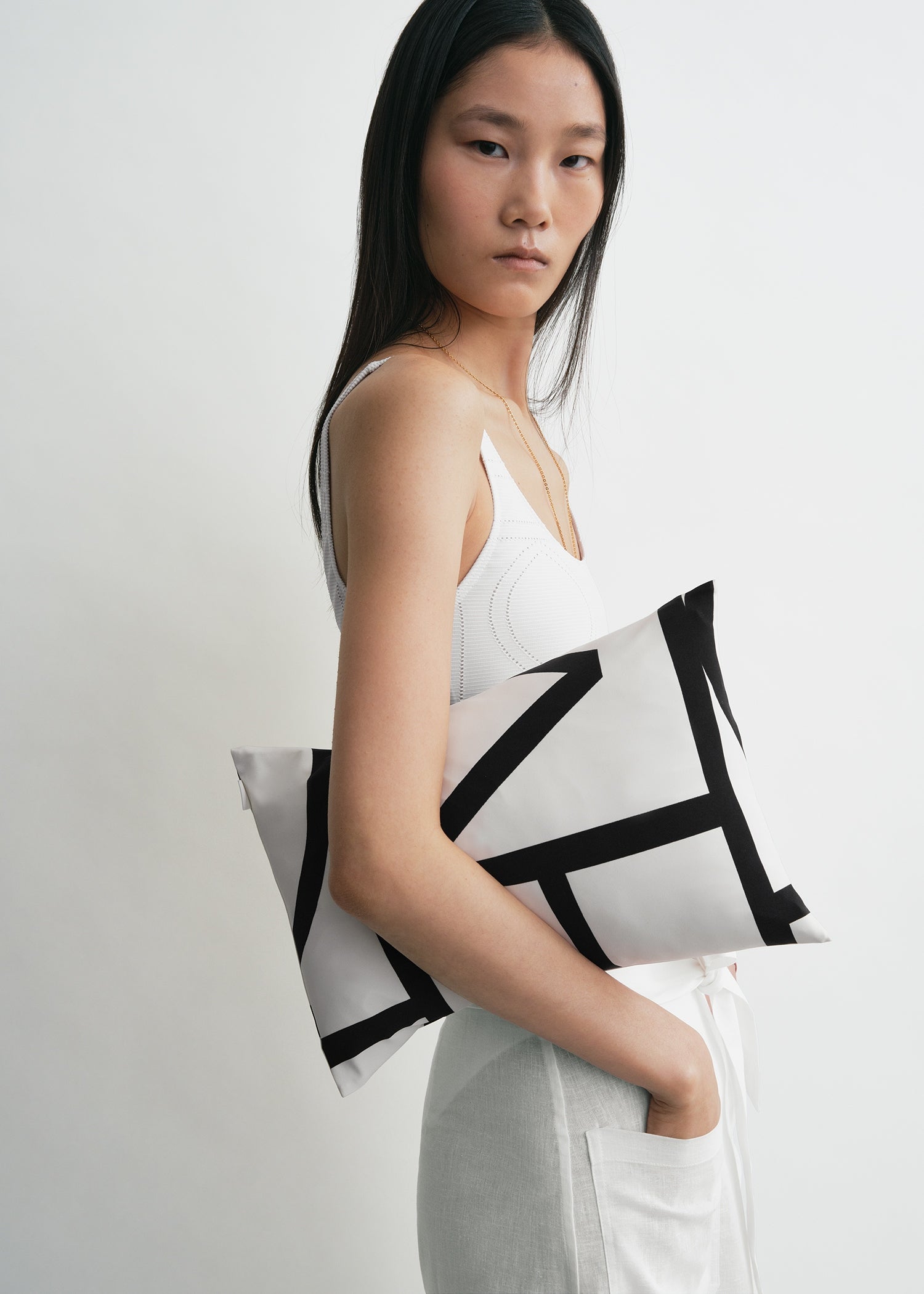 Monogram pillow tofu