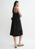 Monogram silk dress washed black