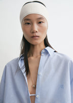 Compact knit headband white