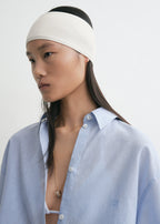 Compact knit headband white