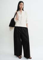 Wool silk knit off-white