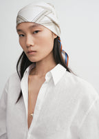 Collector scarf ecru/navy