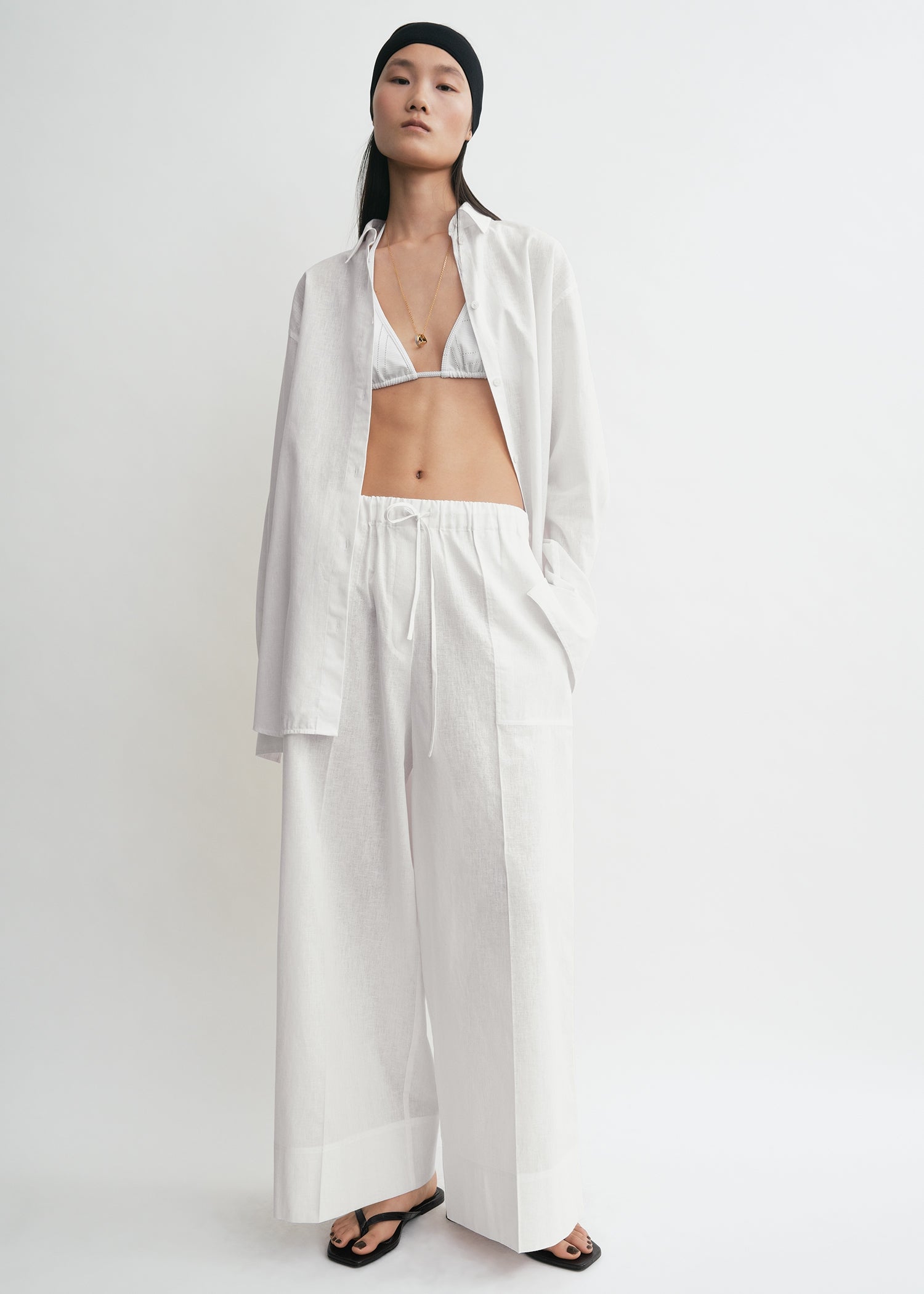 Oversized summer shirt white