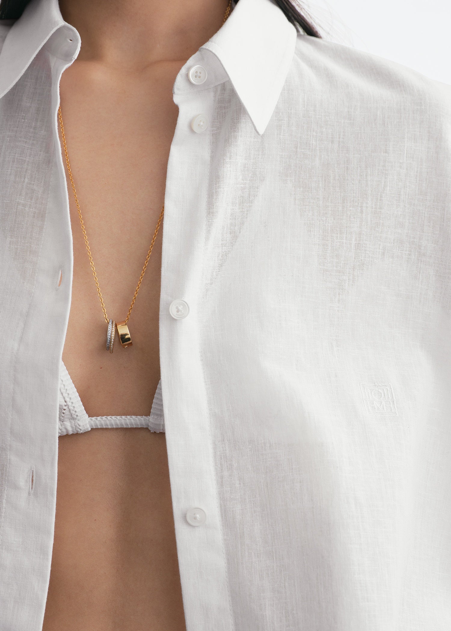 Oversized summer shirt white