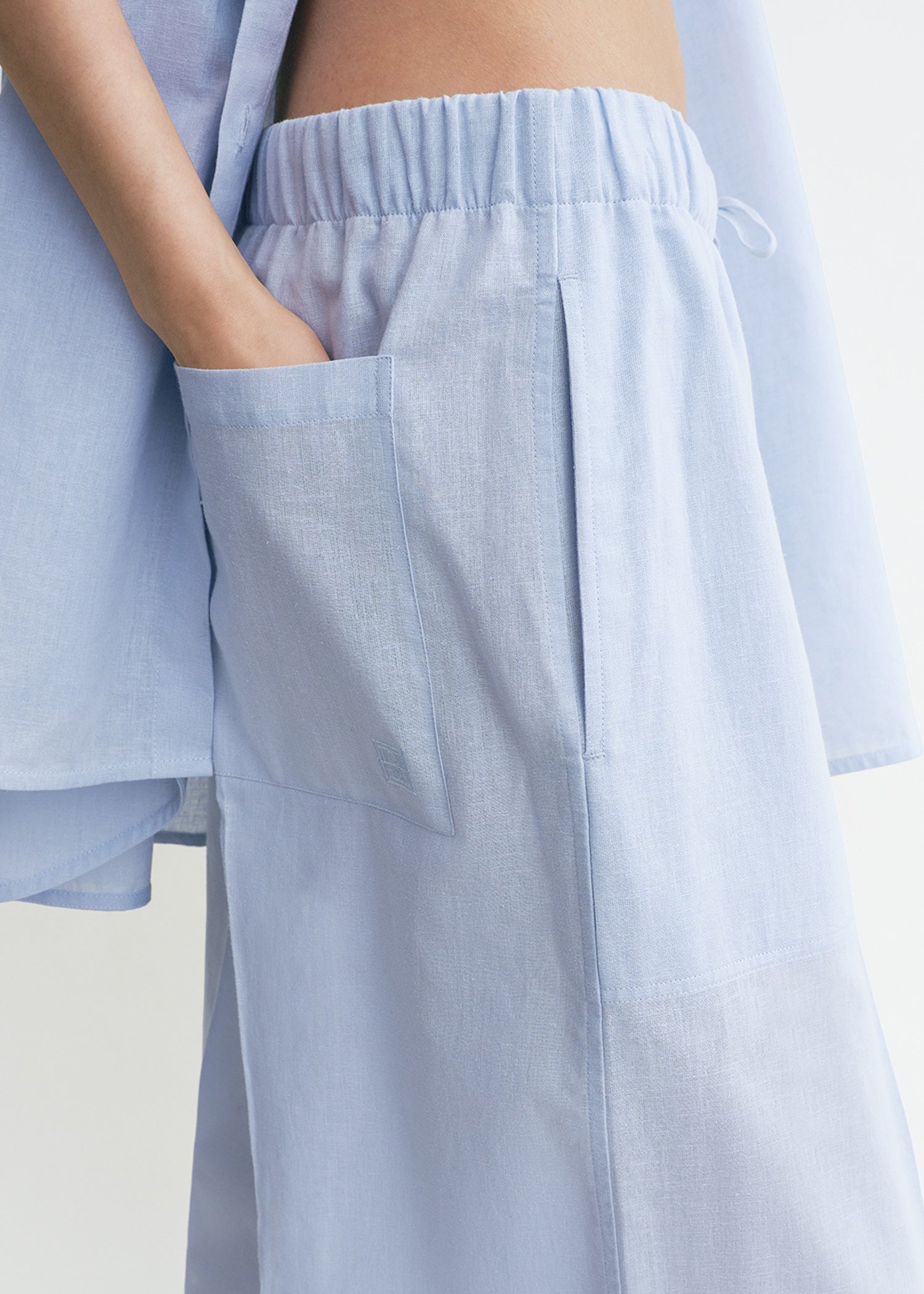 Wide summer trousers sky