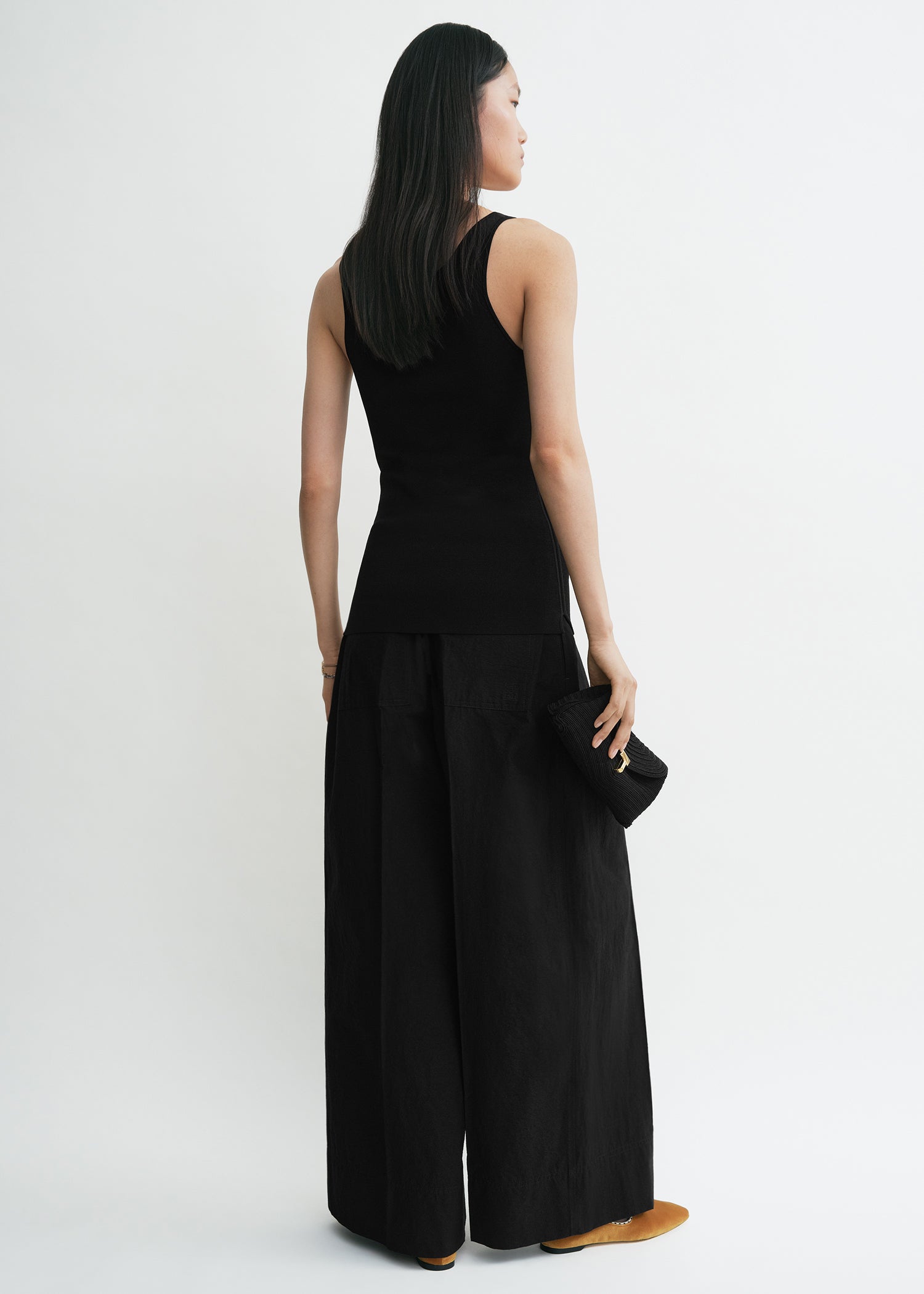 Wide summer trousers black