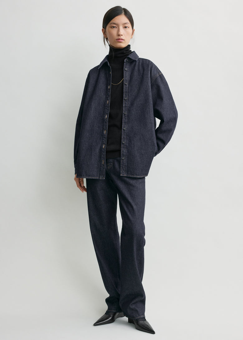 Classic denim shirt soft raw