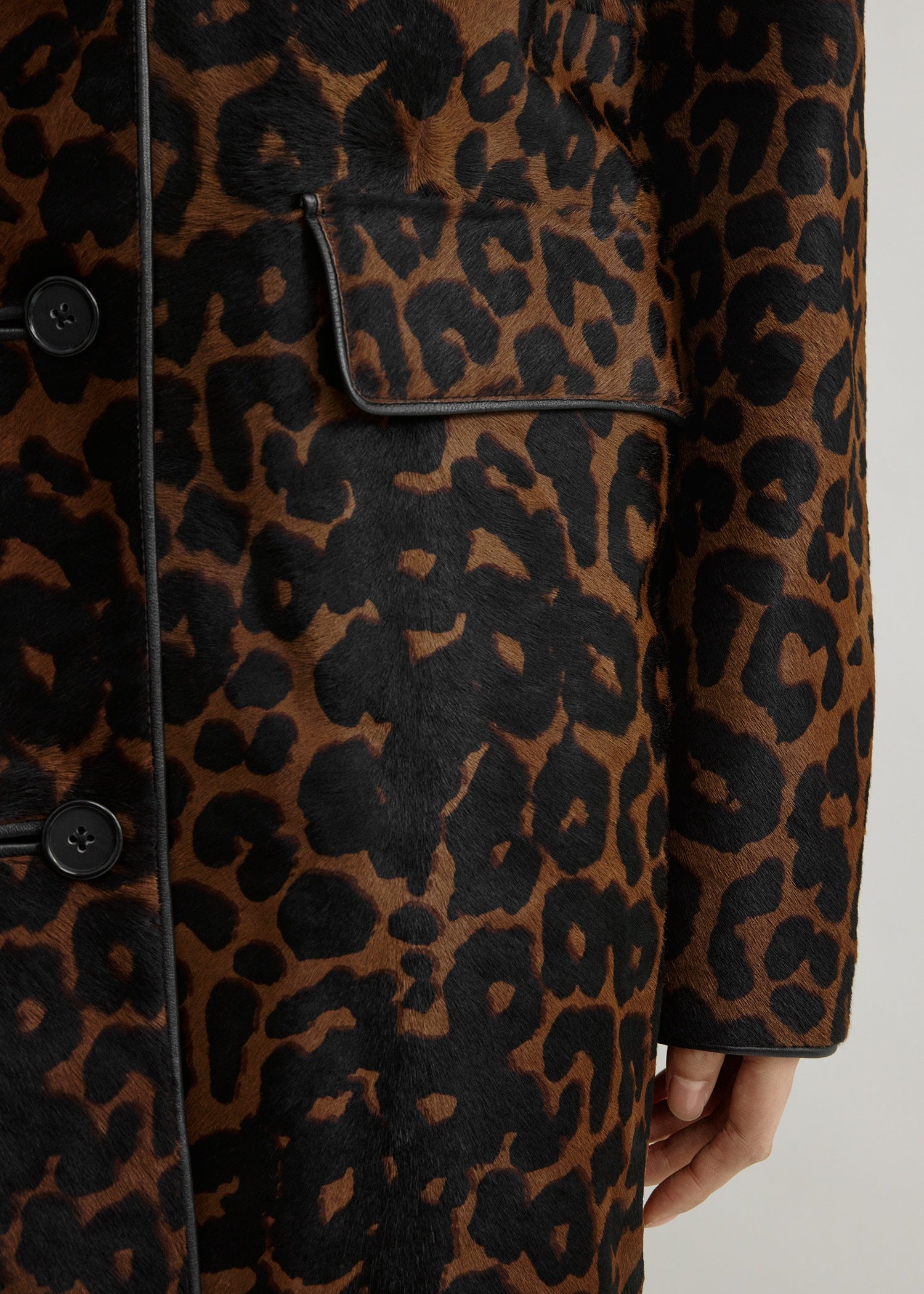 Pony hair coat leopard