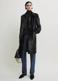 Pony hair coat black