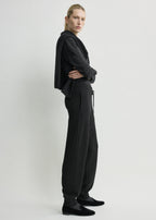 Pintucked sweatpants charcoal
