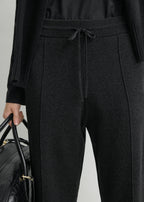 Pintucked sweatpants charcoal