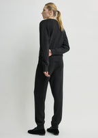 Pintucked sweater charcoal