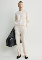 Pintucked sweater ecru