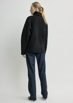 Double-knit turtleneck black