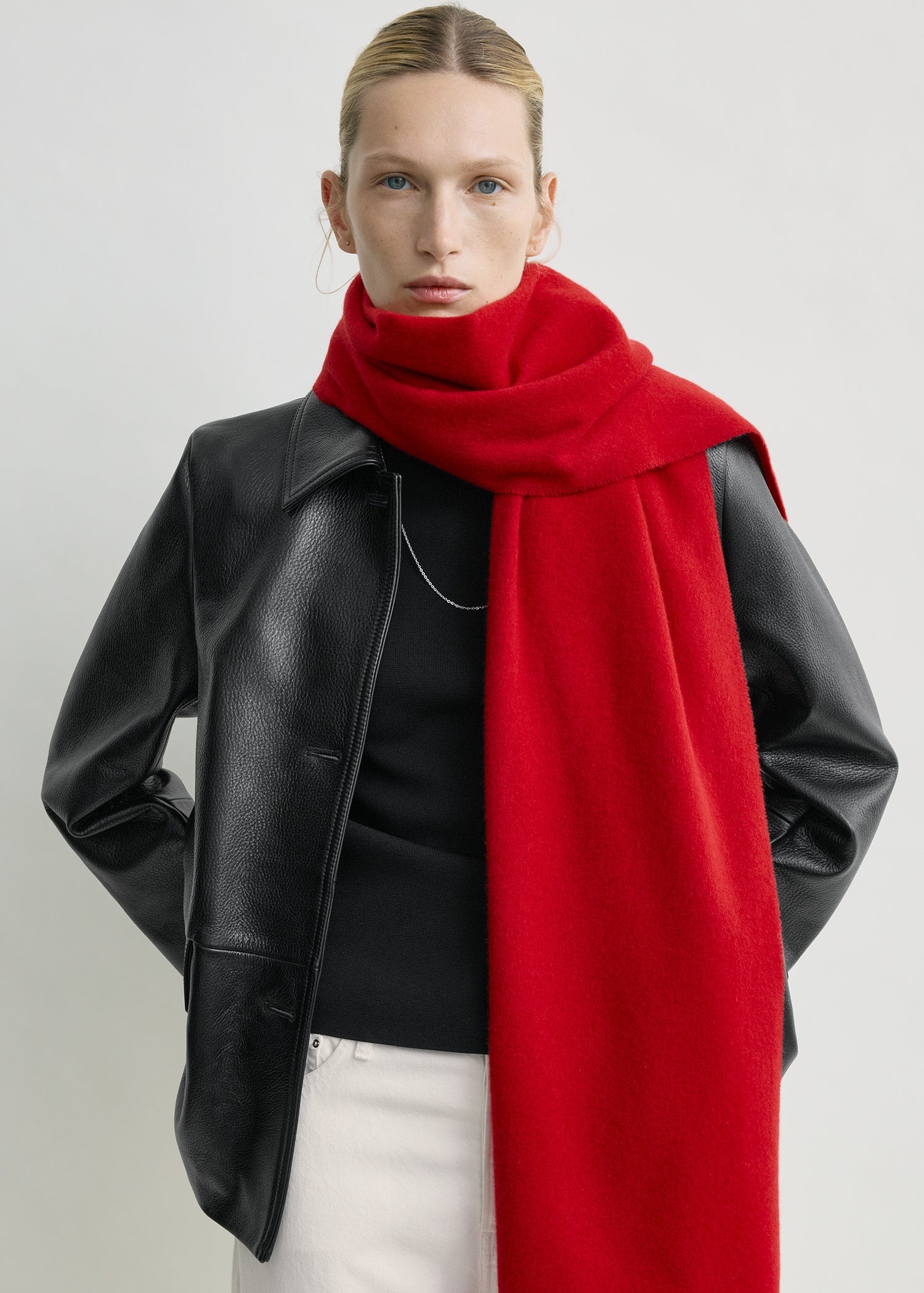 Cashmere scarf red