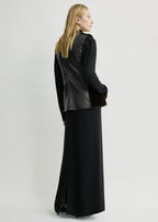 Shearling-front top espresso