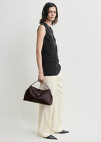 T-lock pony hair top handle wine