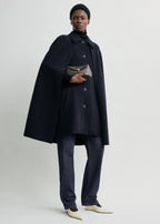 Mini T-lock leather clutch bark