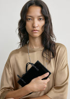 Cocktail velvet bag black