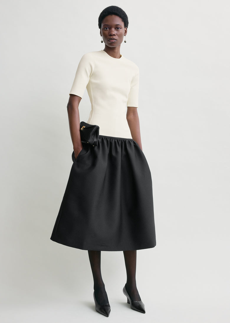 Twinflower tee dress ecru