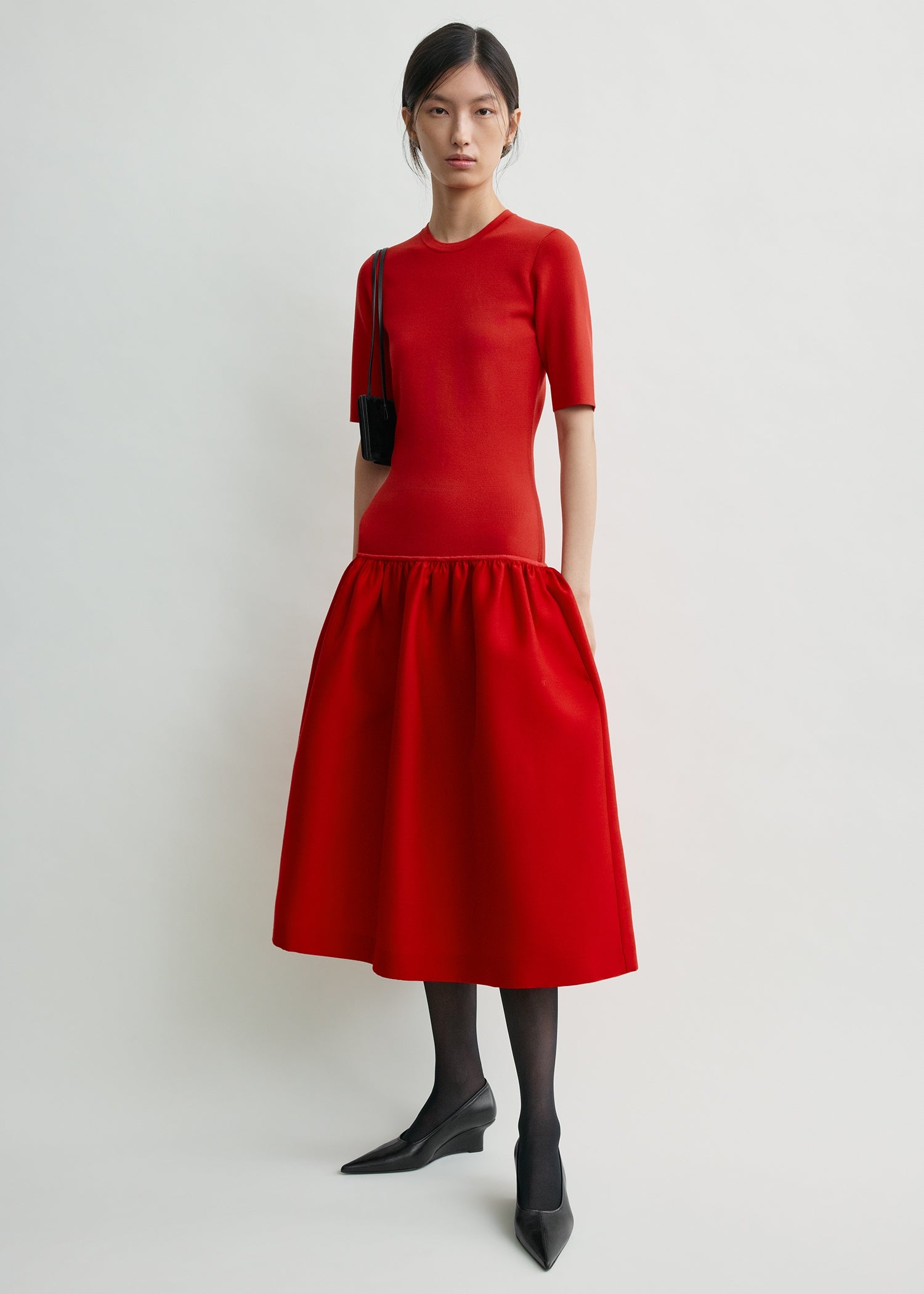 Twinflower tee dress poppy