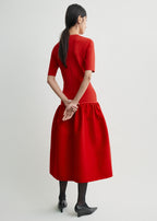 Twinflower tee dress poppy