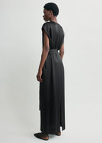 Crew satin dress black