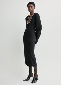 Tailored slouch dress black