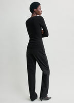 Merino knit top black