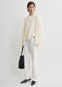 Crew cape knit ecru