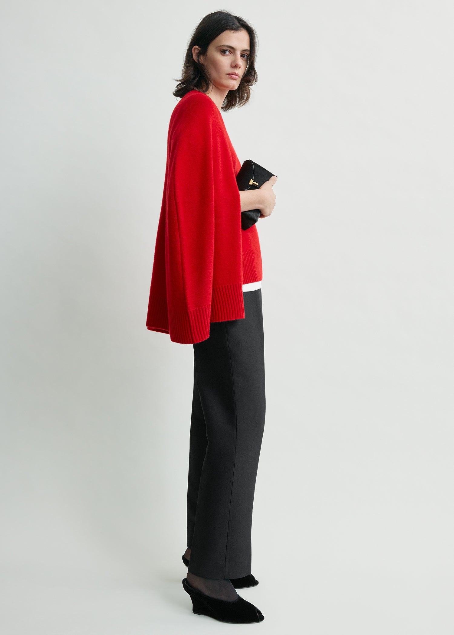 Crew cape knit poppy