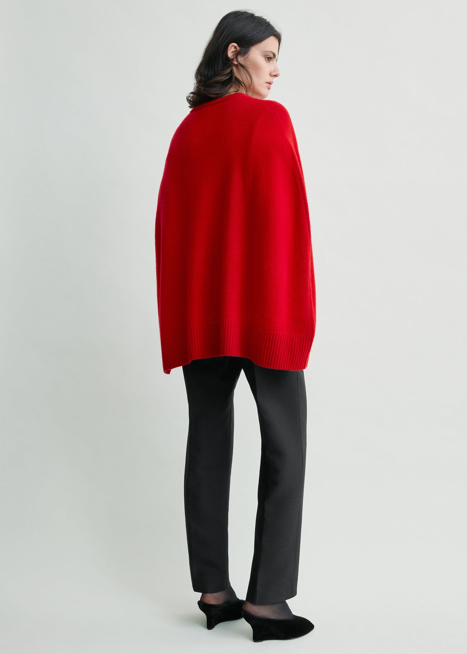 Crew cape knit poppy