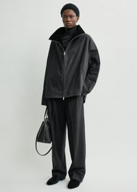 Zipped country jacket washed black