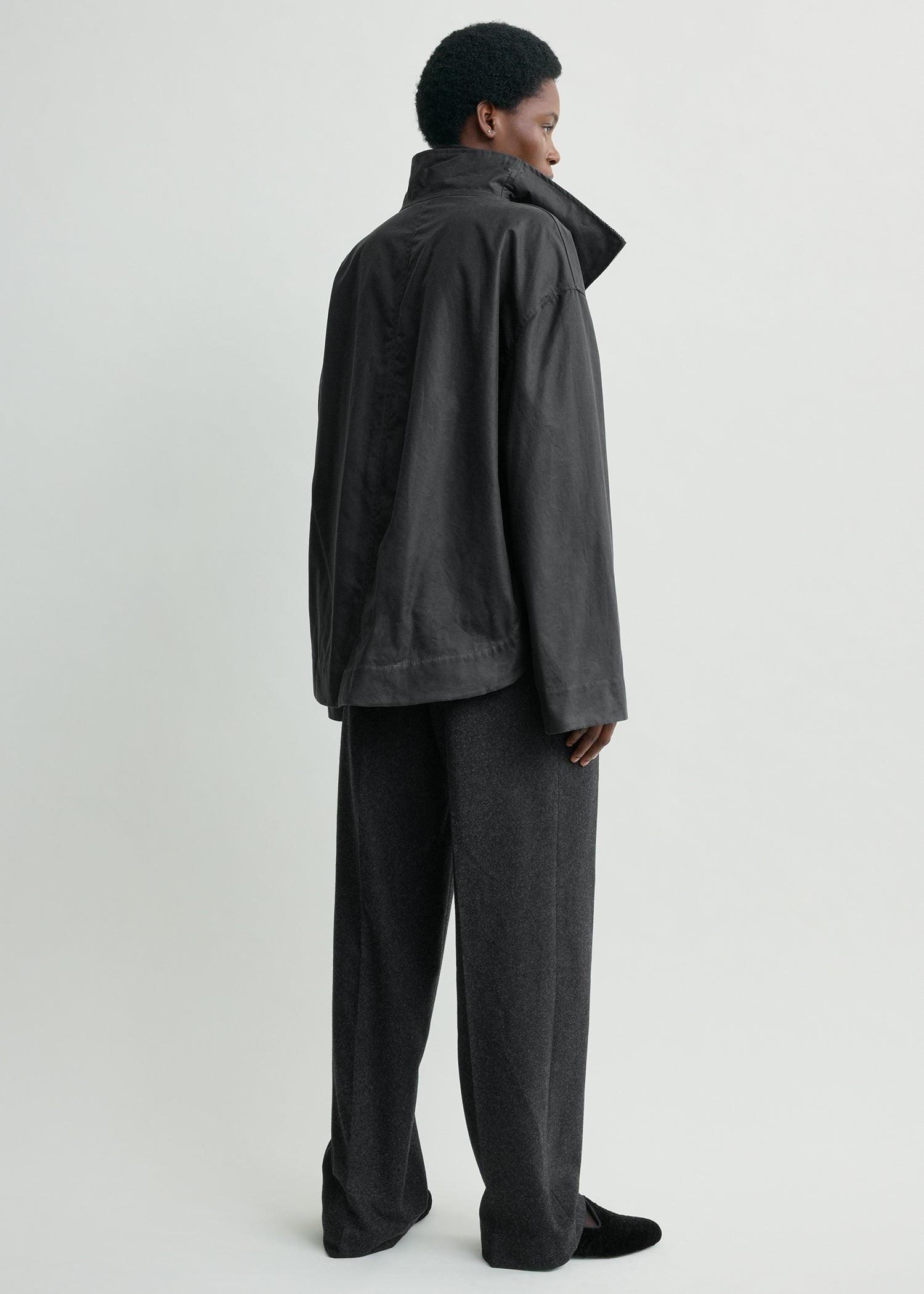 Zipped country jacket washed black