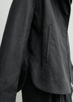 Zipped country jacket washed black