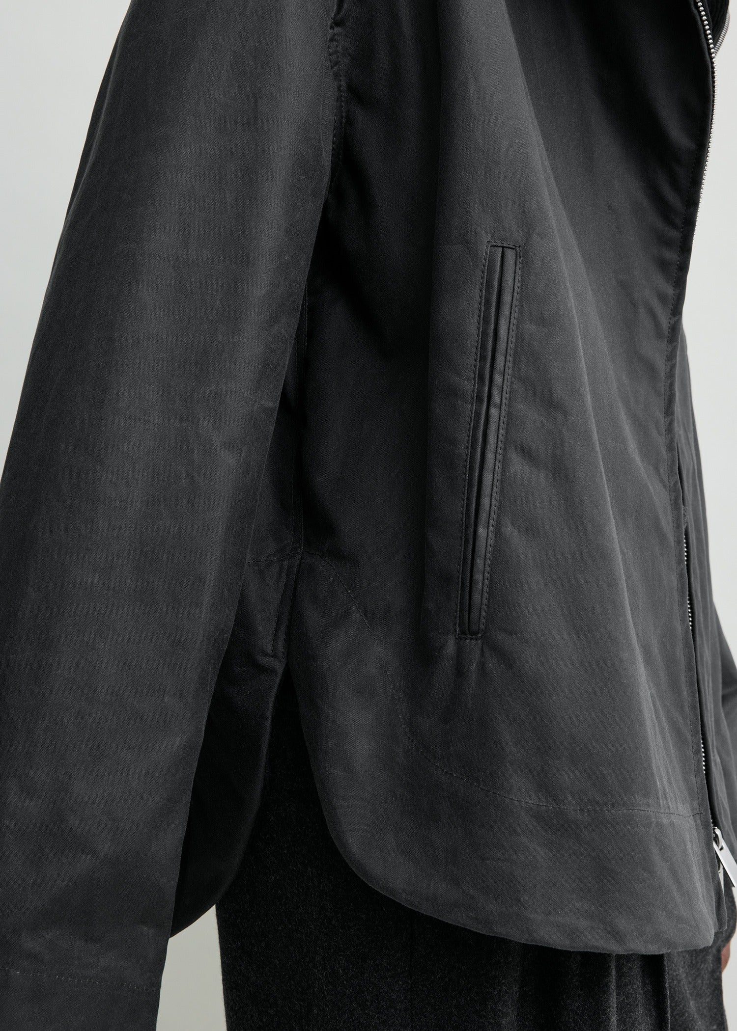 Zipped country jacket washed black