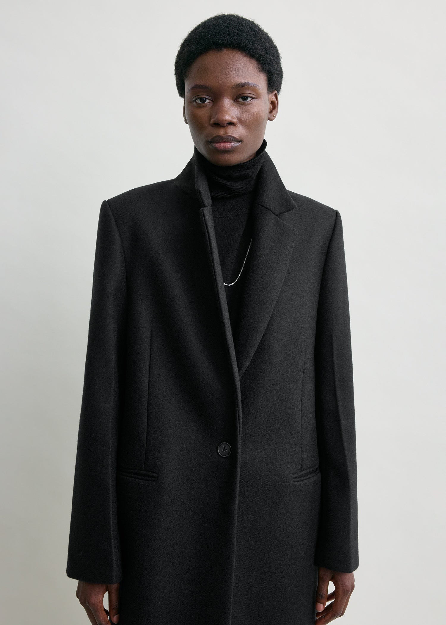 Classic winter coat black