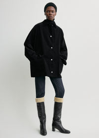 Cord overshirt jacket black