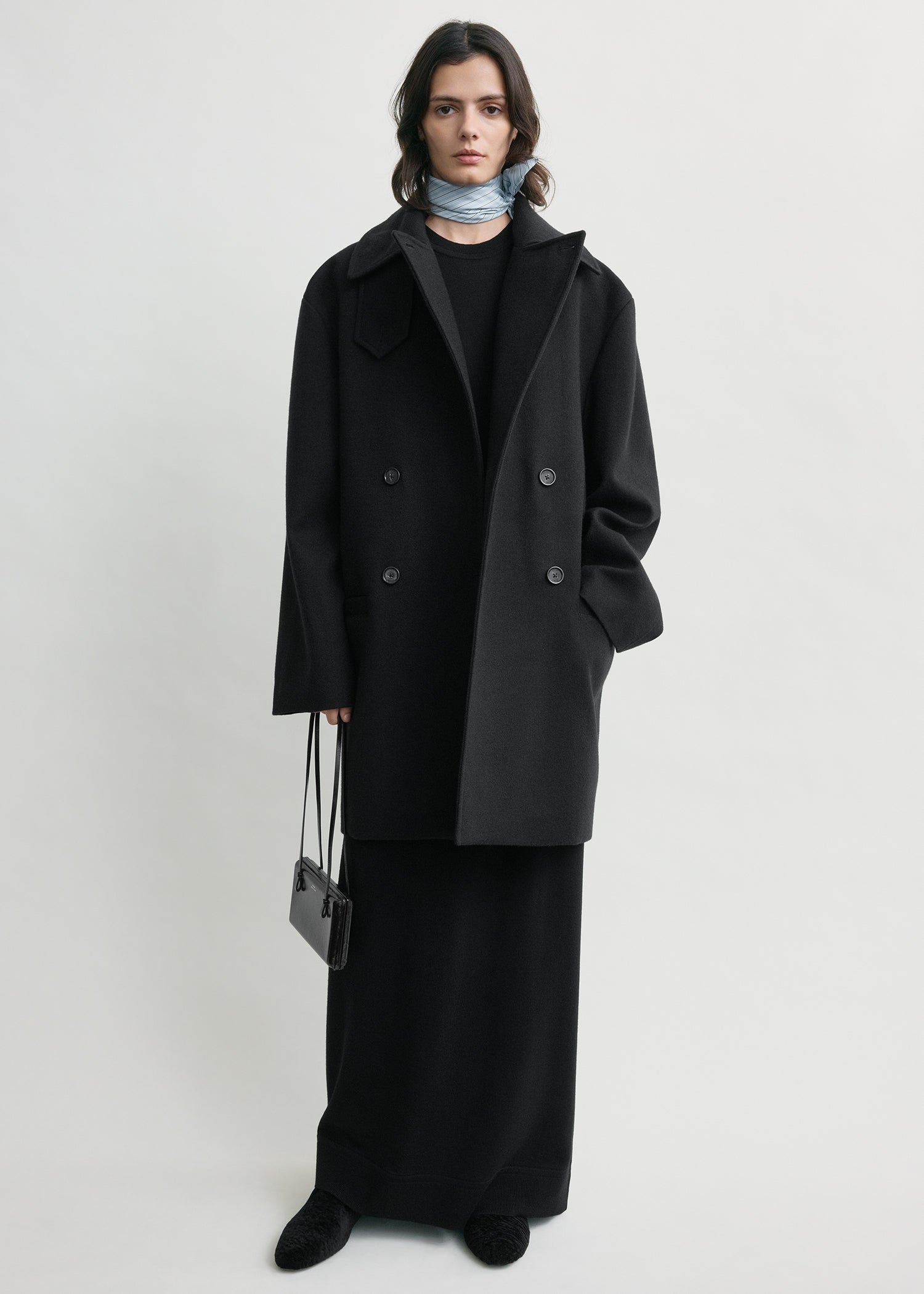 Broad peacoat black