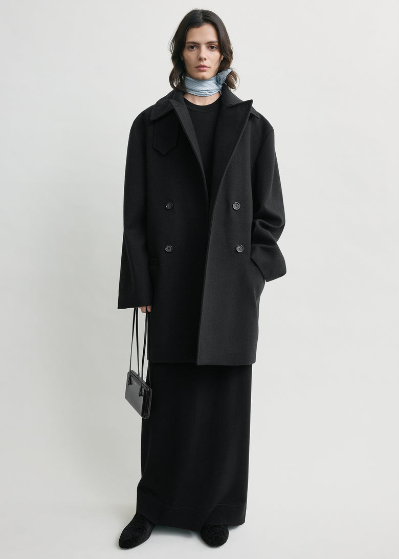 Broad peacoat black