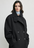 Broad peacoat black