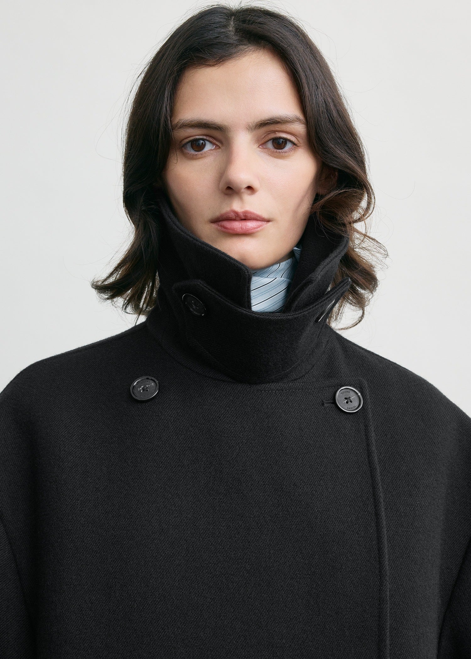 Broad peacoat black