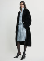 Classic shearling coat black