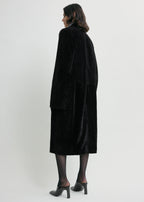 Classic shearling coat black