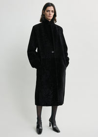 Classic shearling coat black